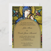 katholieke Glas in lood bruiloft Kaart (Voorkant)