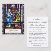 Katholieke Glas in lood Heilige Kaart Visitekaartje (Voorkant / Achterkant)