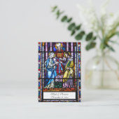Katholieke Glas in lood Heilige Kaart Visitekaartje (Staand voorkant)