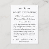 Katholieke Glas in lood Heilige Kaart Visitekaartje (Achterkant)