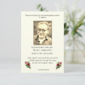 Katholieke godsdienst Jezus Sympathie begrafenis Bedankkaart (Staand voorkant)