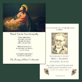 Katholieke godsdienst Jezus Sympathie begrafenis Bedankkaart