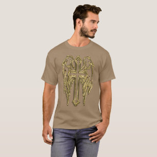 katholieke gouden kruisingen wit t-shirt