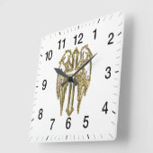 katholieke gouden kruisingen wit vierkante klok (Hoek)