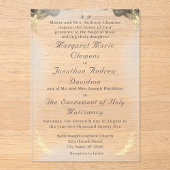 Katholieke Grace Acryl bruiloft uitnodiging