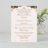 Katholieke Grace bruiloft uitnodiging (Staand Voorkant)