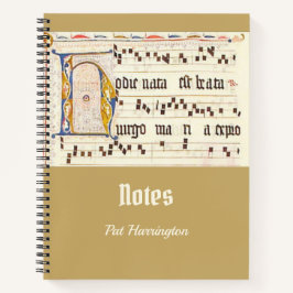 Katholieke Gregoriaanse Chant Latijn Mis Middeleeu Notitieboek