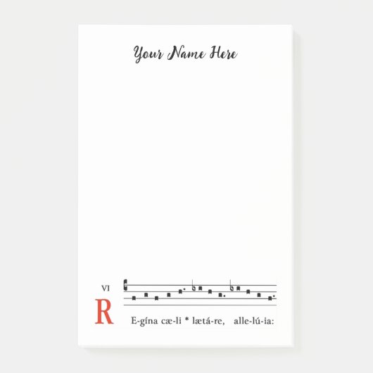 Katholieke gregoriaanse zang Klassieke muziek Post-it® Notes (Voorkant)