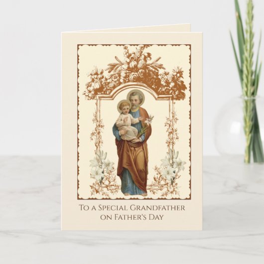 Katholieke grootvader St. Joseph Religieuze vader Kaart (Voorkant)