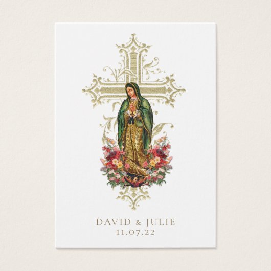 Katholieke Guadalupe Bruiloft Gebed Kaart (Voorkant)