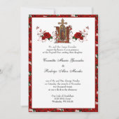 Katholieke Guadalupe Religieuze Roodrozen Weddensc Kaart (Voorkant)