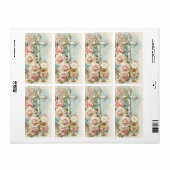 Katholieke Heilige Communie  Bloemen Etiket (Full Sheet)