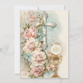 Katholieke Heilige Communie  Bloemen Kaart (Voorkant)