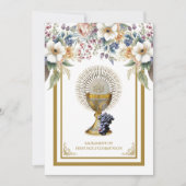 Katholieke Heilige Communie Bloemeneucharistie Kaart (Voorkant)