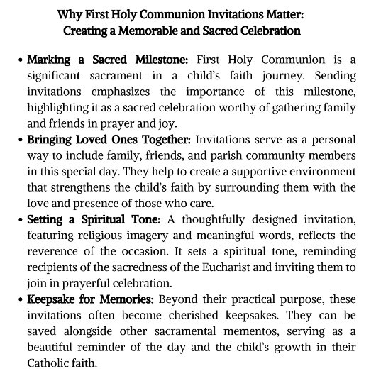 Katholieke Heilige Communie Bloemeneucharistie Kaart