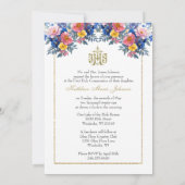 Katholieke Heilige Communie Elegante Bloemen Kaart (Achterkant)