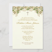 Katholieke Heilige Communie Engelen Bloemen Kaart (Achterkant)