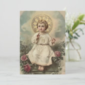 Katholieke Heilige Communie Jezus Rozen Kaart (Staand voorkant)