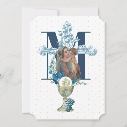 Katholieke Heilige Communie Maagd Maria Jezus Kaart (Voorkant)