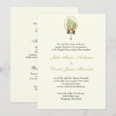 Katholieke Heilige Familie Bruiloft Receptie Combo Kaart (Voorkant / Achterkant)