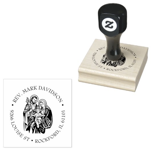 Katholieke Heilige Familie Jezus, Mary Joseph, Adr Rubberstempel (Gestempeld)