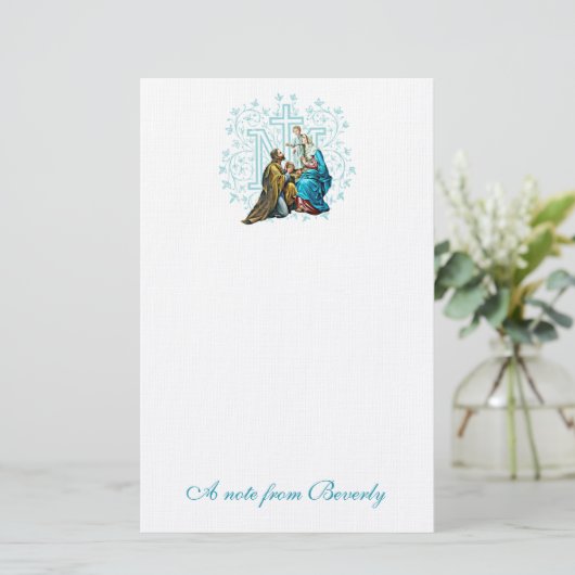Katholieke Heilige Familie Jezus Mary Joseph Relig Briefpapier (Staand voorkant)