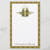 Katholieke Heilige Familie Jezus Mary Joseph Relig Briefpapier (Voorkant)