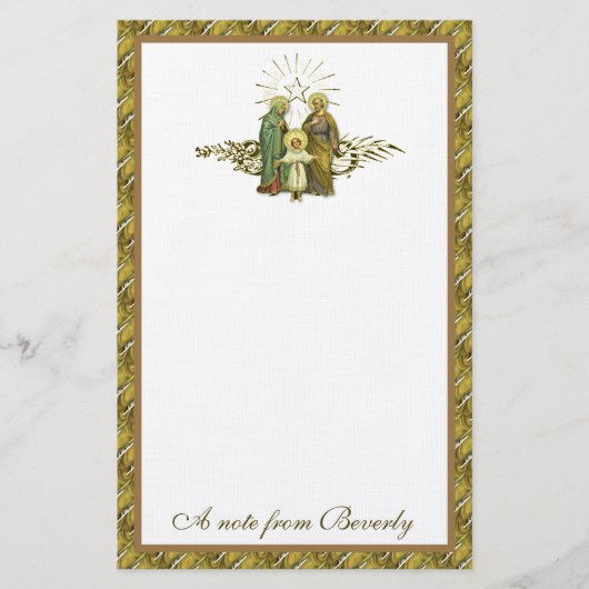 Katholieke Heilige Familie Jezus Mary Joseph Relig Briefpapier (Voorkant)