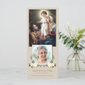 Katholieke Heilige Familie Uitvaart Dank u kaart (Staand voorkant)