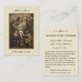 Katholieke Heilige Familie Weddenschap Voor de Hei Visitekaartje (Voorkant / Achterkant)