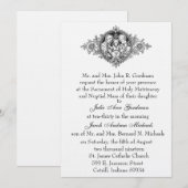 Katholieke Heilige Familie Zwart-wit Bruiloft Kaart (Voorkant / Achterkant)