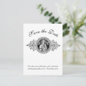 Katholieke Heilige Geest, zwart-wit, bewaart de da Aankondigingskaart (Staand voorkant)