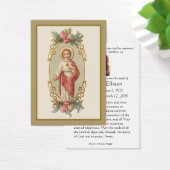 Katholieke Heilige Hart Jesus Funeral Prayer Kaart (Bureau)