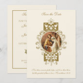 Katholieke Heilige Hart Save the Date Huwelijk (Voorkant / Achterkant)