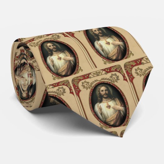 Katholieke Heilige Hart van Jezus Religieuze Stropdas (Opgerold)