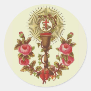 Katholieke Heilige Hart van Jezus Ronde Sticker