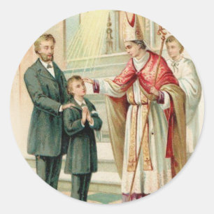 Katholieke Heilige Hart van Jezus Ronde Sticker