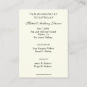 Katholieke Heilige kaart ter herinnering aan de do (Achterkant)