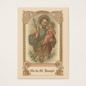 Katholieke Heilige Kaarten Joseph Memorare Prayer Visitekaartje (Voorkant)