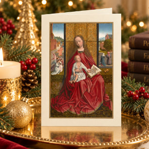Katholieke Heilige Maagd Maria & Christus Kind Feestdagen Kaart