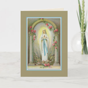 Katholieke Heilige Maagdelijke Mary Lourdes Holy Kaart