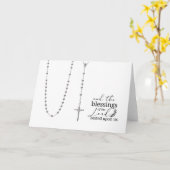 Katholieke Heilige Rozenkrans Schrift Quote Kaart (Gele Bloem)