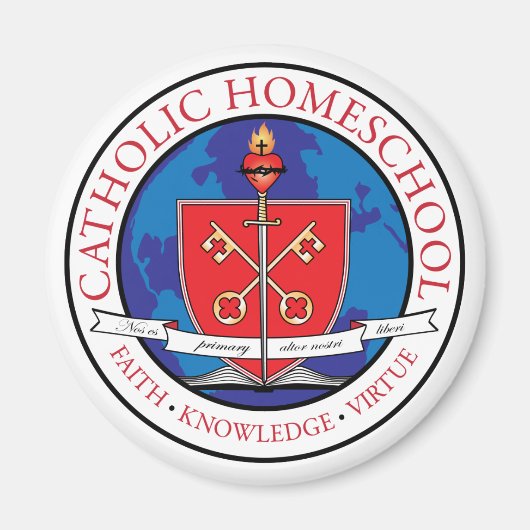 Katholieke Homeschool Crest Magnet (Voorkant)