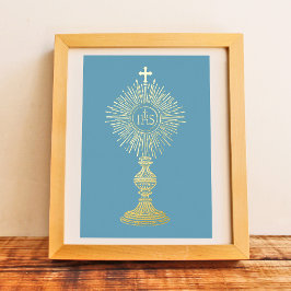 katholieke huisdecoratie kleine 5" x 7" Eucharisti Folie Uitnodiging