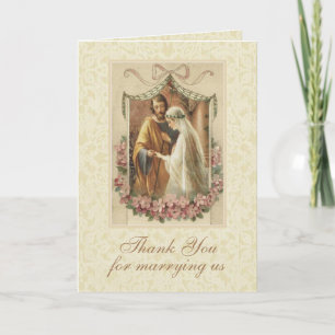 Katholieke Huwelijks Dank U Priester Kaart