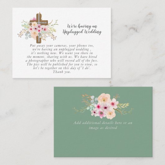 Katholieke Huwelijksceremonie GEEN APPARATUUR VERZ Visitekaartje (Voorkant / Achterkant)