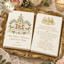 Katholieke Huwelijksgebedskaart met Maria-monogram