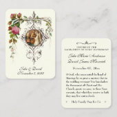 Katholieke huwelijksgunst Elegante rozen  Visitekaartje (Voorkant / Achterkant)