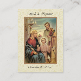 Katholieke huwelijksgunst Heilige Familie Heilige  Visitekaartje