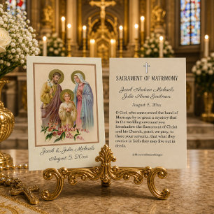 Katholieke huwelijksgunst Heilige Familie Heilige Visitekaartje